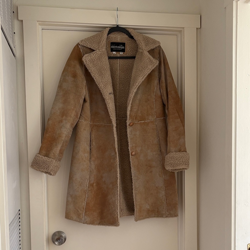 Vintage Penny Lane Leather and Shearling Coat
